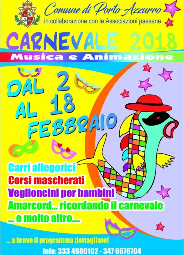 Carnevale 2018 - Porto Azzurro - REINVIATO AL 15