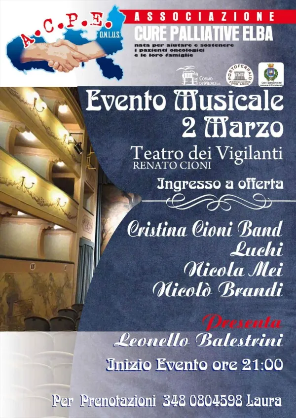 SERATA MUSICALE DI BENEFICENZA ASSOCIAZIONE CURE PALLIATIVE ELBA