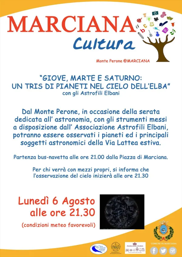 Giove, Marte e Saturno: un tris di pianeti nel cielo dell’Elba