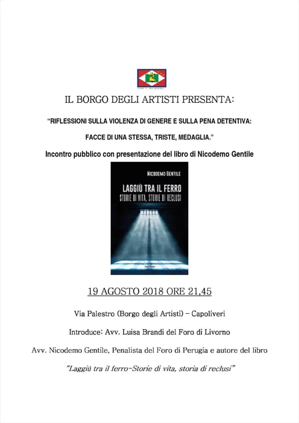 Incontro pubblico con presentazione del libro di Nicodemo Gentile
