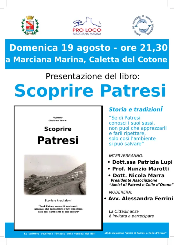 Presentazione del Libro SCOPRIRE PATRESI