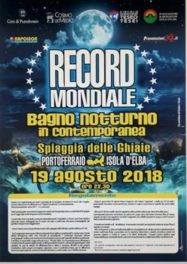 RECORD MONDIALE - Bagno notturno in contemporanea