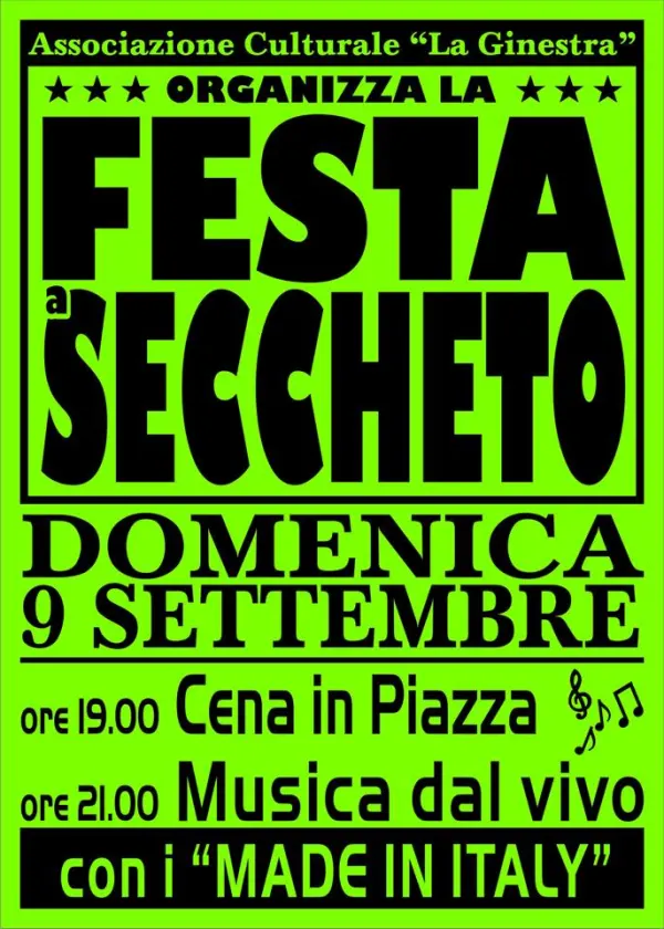 Festa a Seccheto