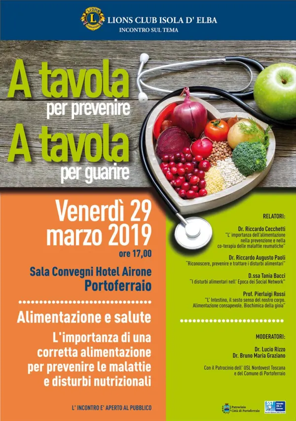 A TAVOLA PER PREVENIRE, A TAVOLA PER GUARIRE