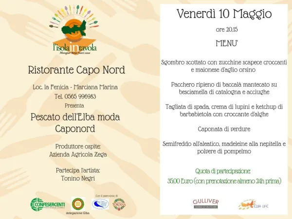 L'isola in tavola - Pescato dell'Elba moda Capo Nord