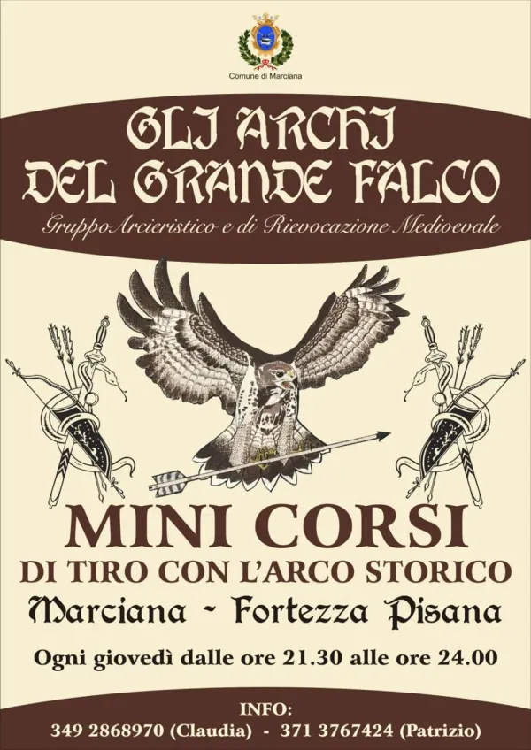Mini corso di tiro con l'arco storico a Marciana 