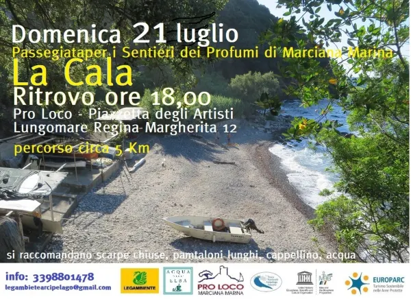 Passeggiata dei sentieri dei Profumi alla spiaggia della Cala