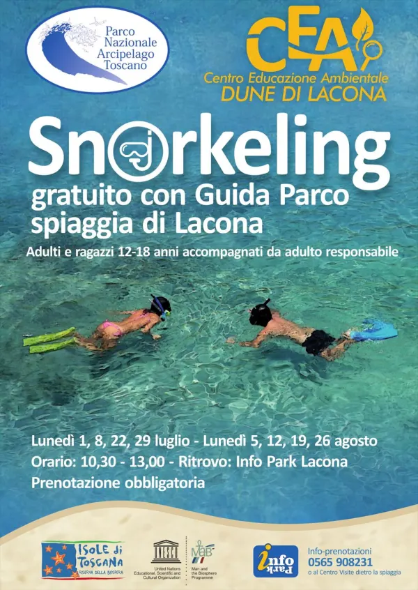 Snorkeling a Lacona con Guida Parco