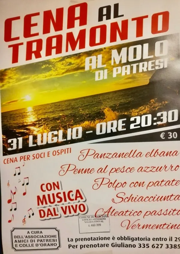 Cena al tramonto