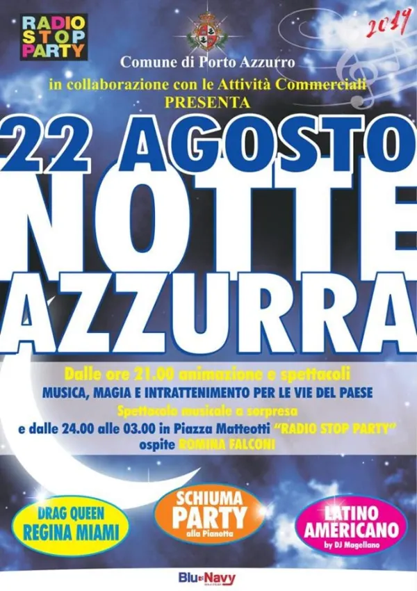Notte Azzurra 2019 e Radiostop Party