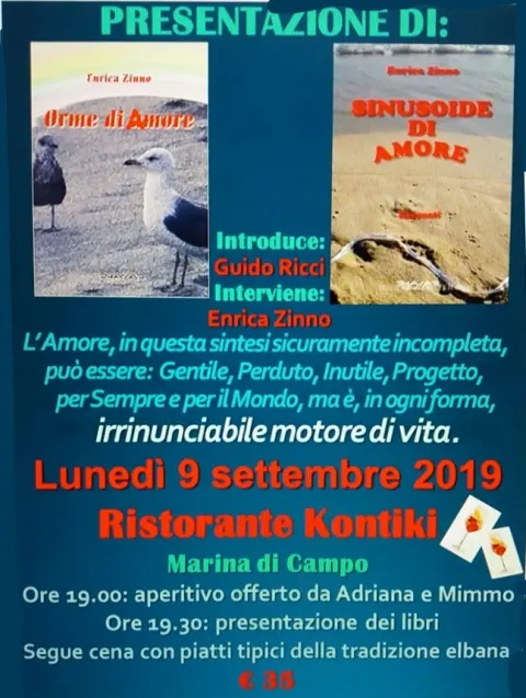 Orme di Amore, Sinusoide di Amore, Presentazione dell'ultimo libro di Enrica Zinno