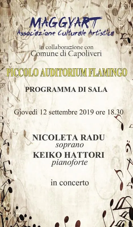Concerto al Piccolo Auditorium Flamingo Nicoletta Radu - Keiko Hattori