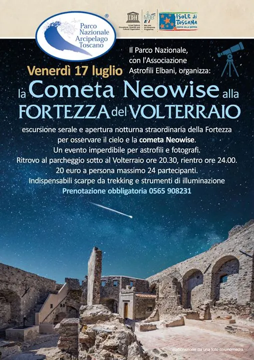La Cometa Neowise alla Fortezza del Volterraio