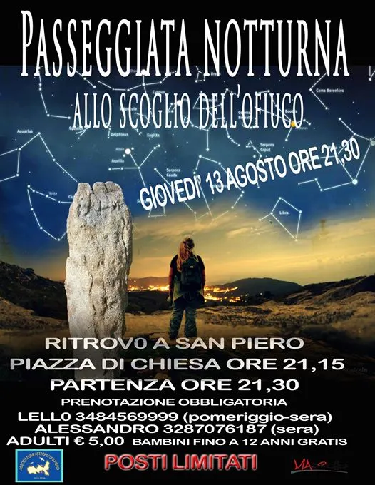 Passeggiata notturna allo scoglio dell'Ofiuco