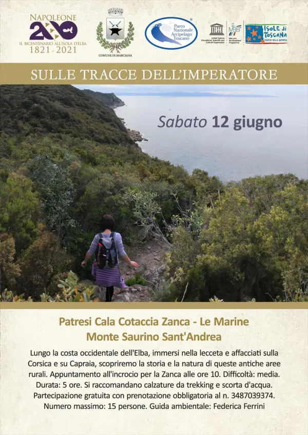 Sulle tracce dell'Imperatore / Escursione Patresi Cala Cotaccia Zanca- Le Marine- Monte Saurino Sant'Andrea 