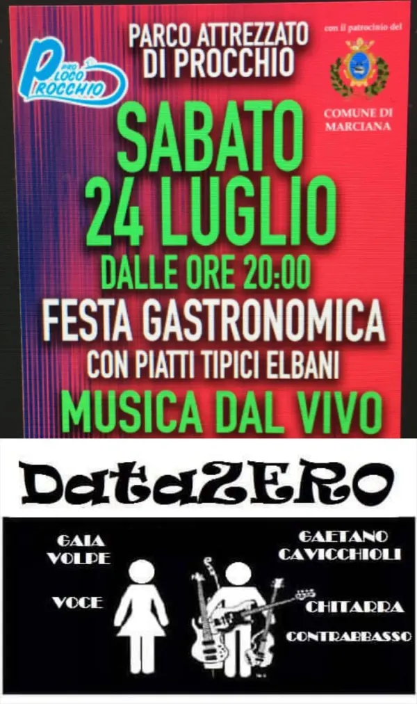 Festa gastronomica con piatti tipici elbani