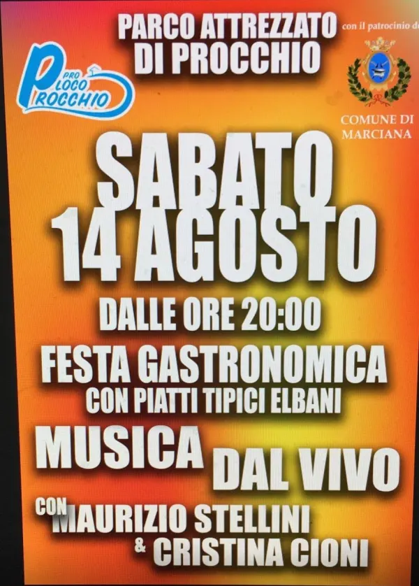 Festa gastronomica con piatti tipici elbani