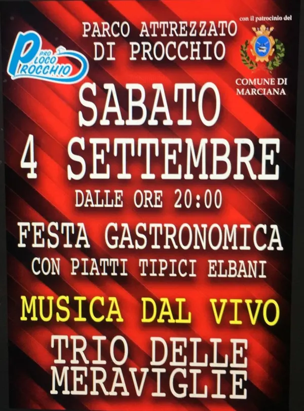 Festa gastronomica con piatti tipici elbani