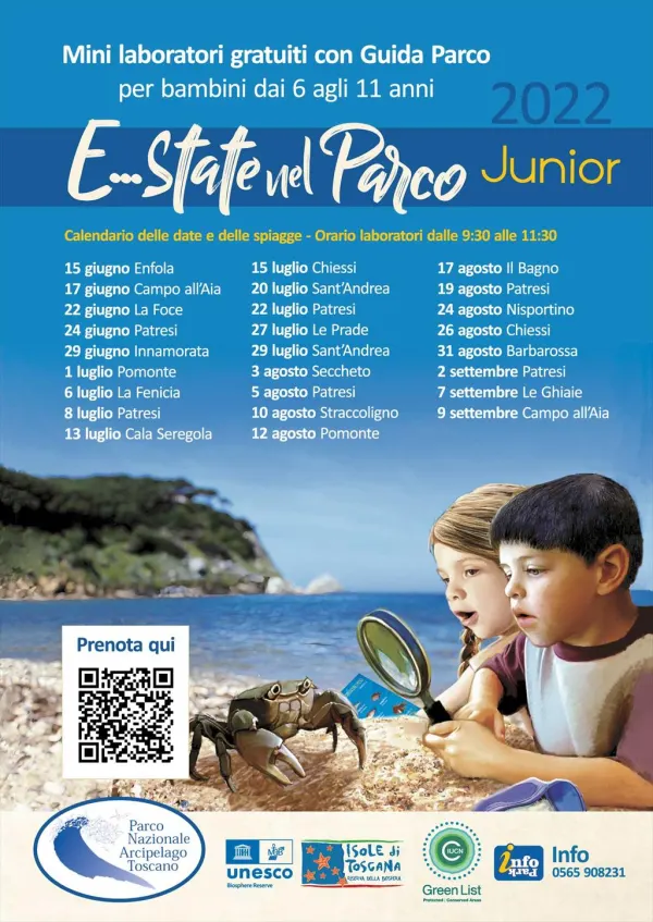 Laboratori gratuiti per bambini con Guida Parco sulle spiagge dell'Elba