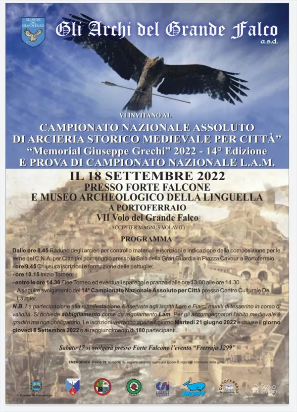 “CAMPIONATO NAZIONALE ASSOLUTO DI ARCIERIA STORICO MEDIEVALE PER CITTÀ” – “Memorial Giuseppe Grechi” 2022 – 14° Edizione E PROVA DI CAMPIONATO NAZIONALE L.A.M.