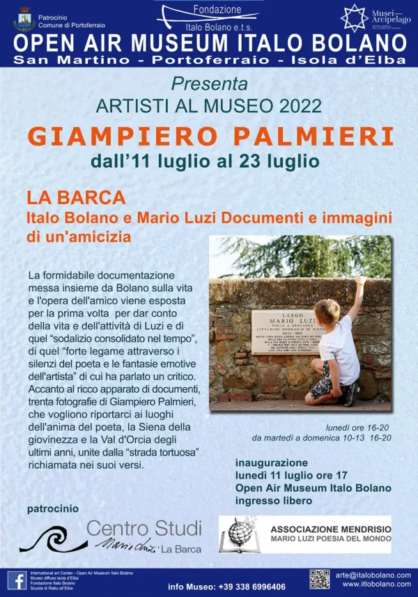 Open Air Museum Italo Bolano presenta ARTISTI AL MUSEO 2022 Giampiero Palmieri: Mario Luzi celebrato al Museo Bolano con Giampiero Palmieri