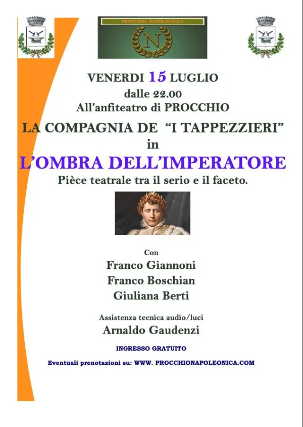 La compagnia de "I tappezzieri" in "L'ombra dell'Imperatore"