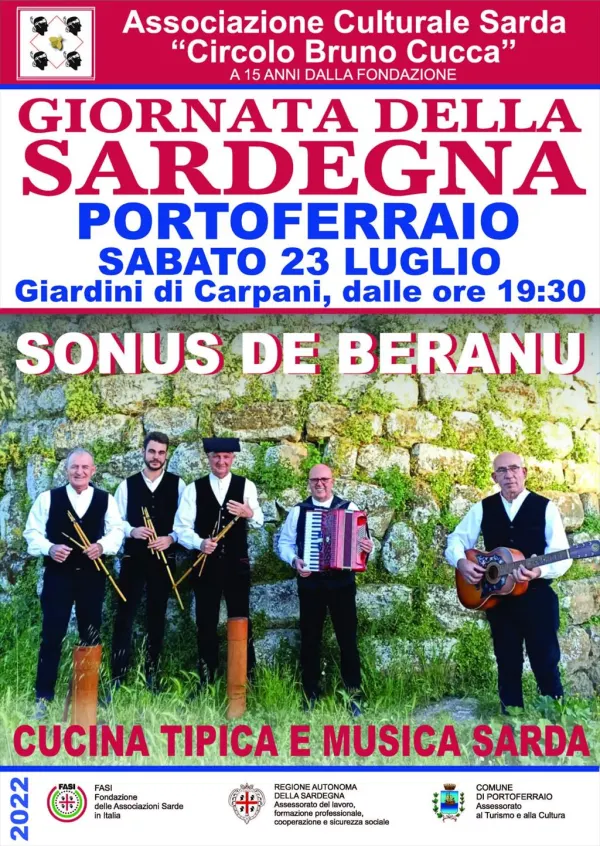 Giornata della Sardegna - Sonus de Beranu - Cucina tipica e musica sarda