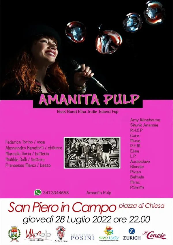 AMANITA PULP - Serata rock