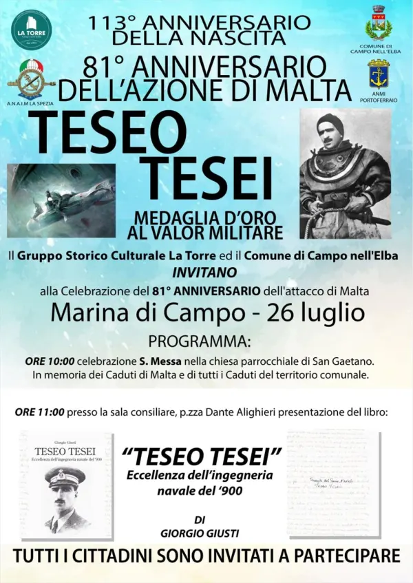 Celebrazione del 81° anniversario dell'attacco di Malta - TESEO TESEI
