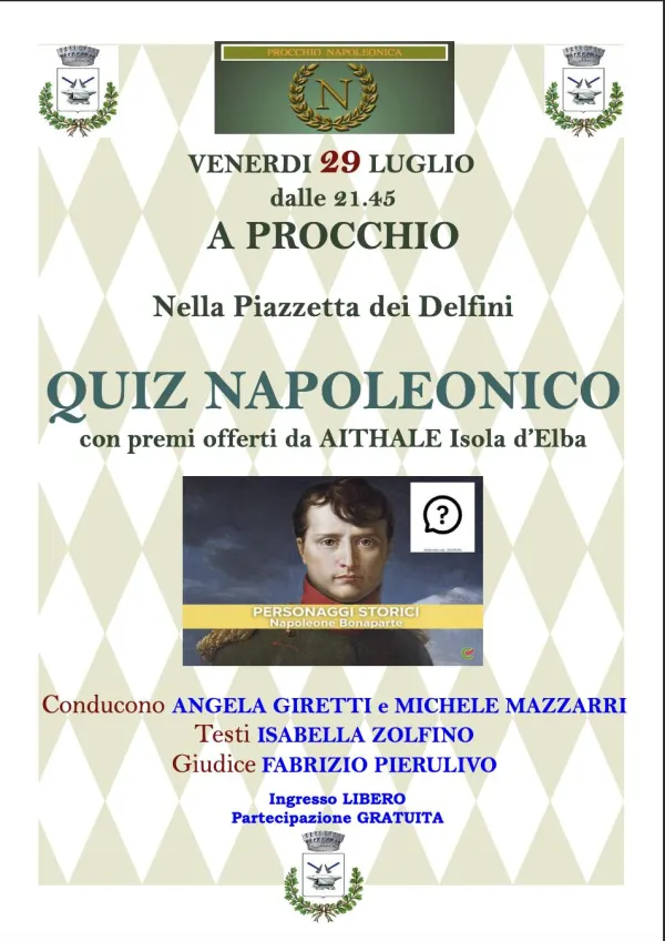 QUIZ NAPOLEONICO con premi offerti da AITHALE Isola d'Elba