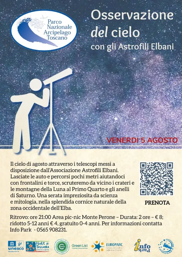 Marciana, osservazione del cielo con gli Astrofili Elbani