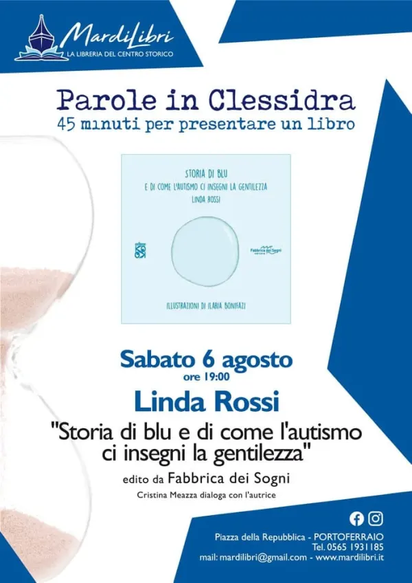 PAROLE IN CLESSIDRA con Linda Rossi autrice di "Storia di blu e di come l'autismo ci insegni la gentilezza"
