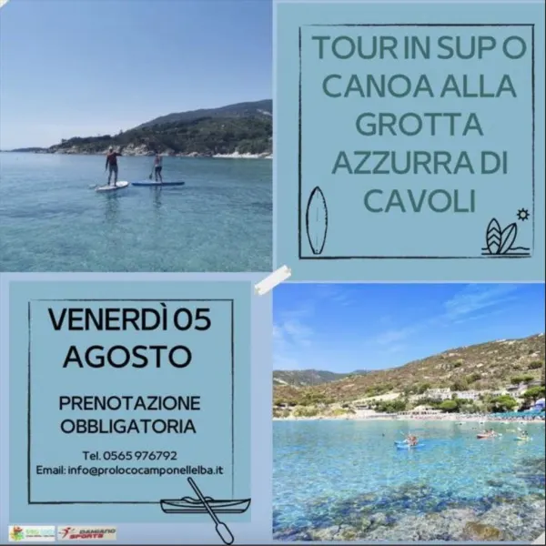 Tour in Sup o Canoa alla Grotta Azzurra DI Cavoli
