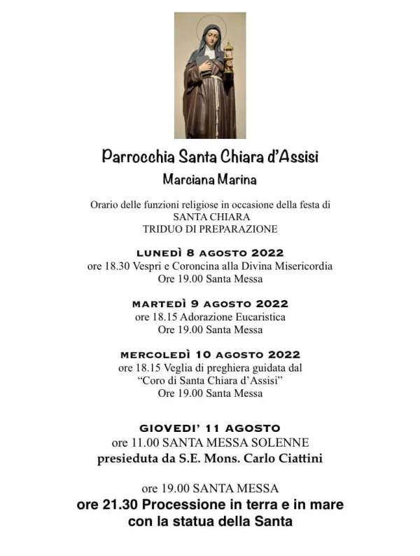 Festa Patronale di Santa Chiara