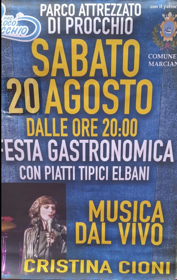 Festa gastronomica e musica dal vivo con Cristina Cioni