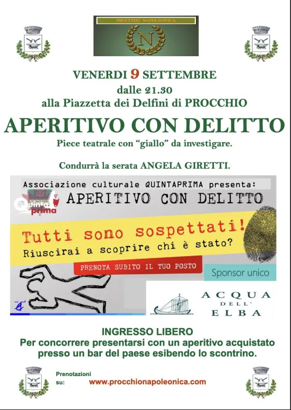 Aperitivo con delitto - Piece teatrale con "giallo" da investigare