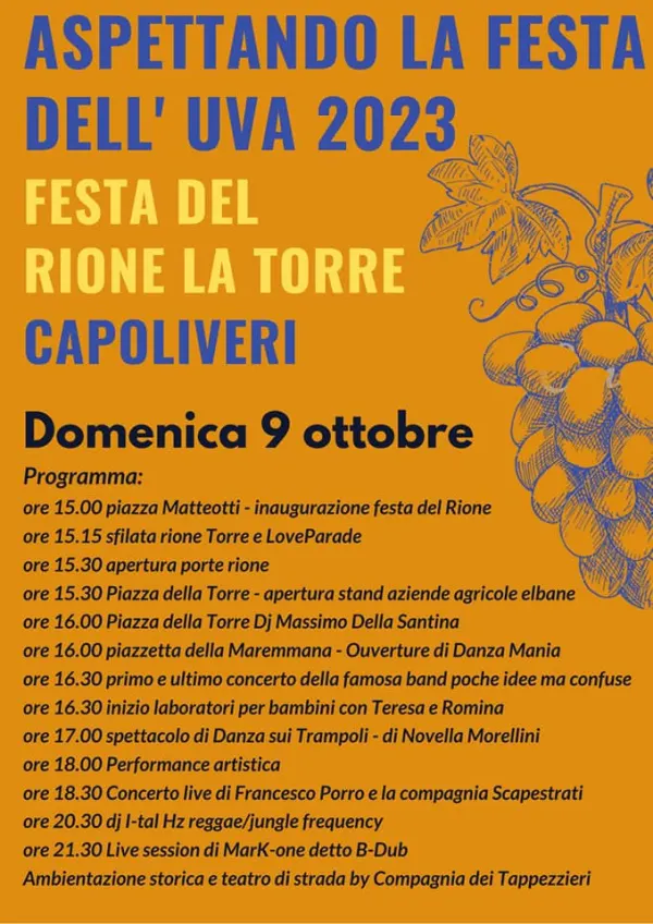 Aspettando la festa dell'uva 2023 - Festa del Rione La Torre