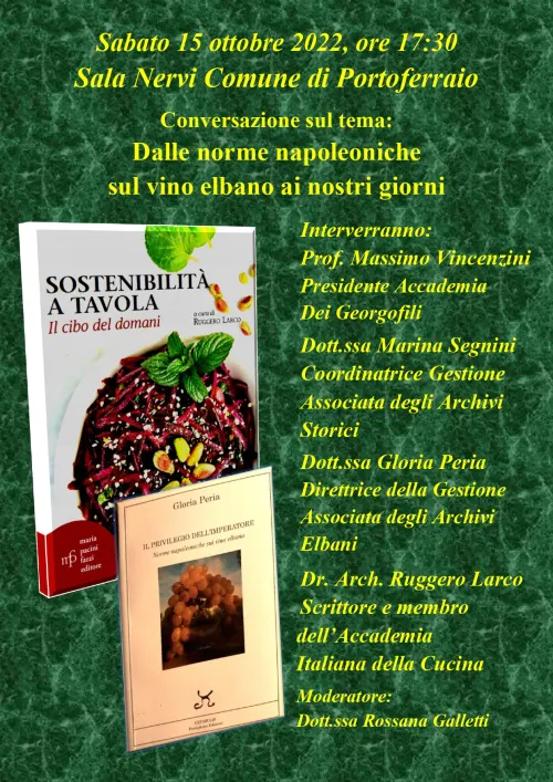 Conversazione sul tema: Dalle norme napoleoniche sul vino elbano ai nostri giorni