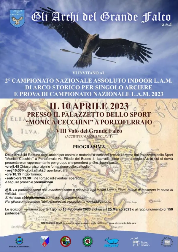 CAMPIONATO NAZIONALE ASSOLUTO Indoor L.A.M.  DI ARCO STORICO Per  Singolo ARCIERE  E Prova  DI CAMPIONATO Naz.le  L.A.M. 2023