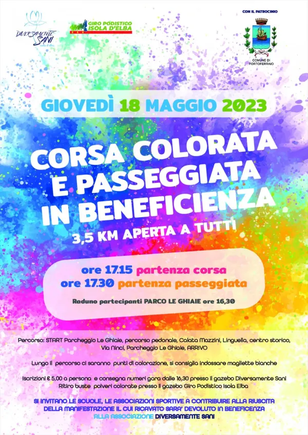 Corsa colorata e passeggiata in beneficienza