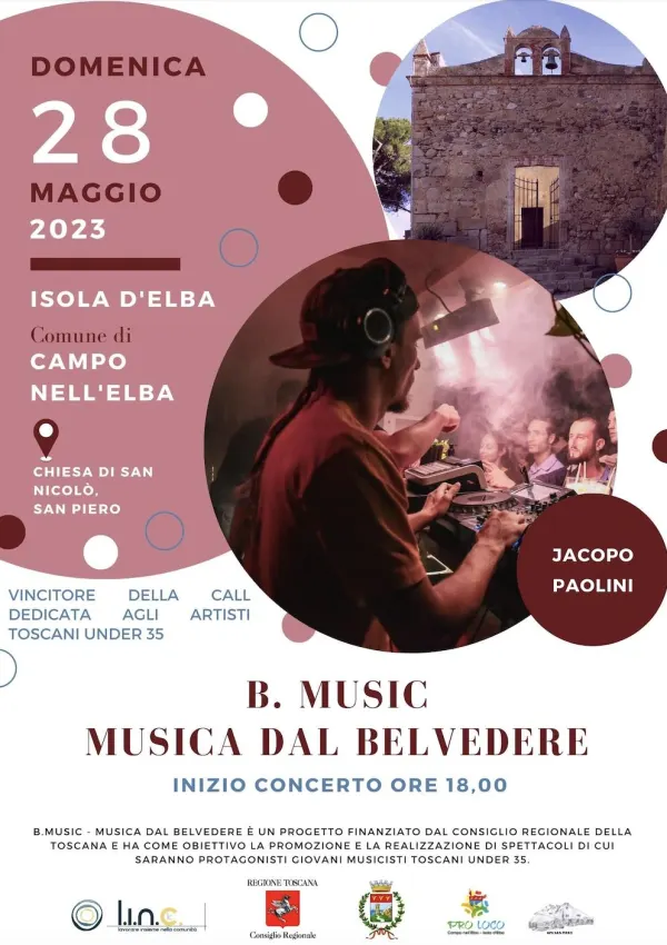 B. Music - Musica dal Belvedere 28 maggio, si esibisce Jacopo Paolini.