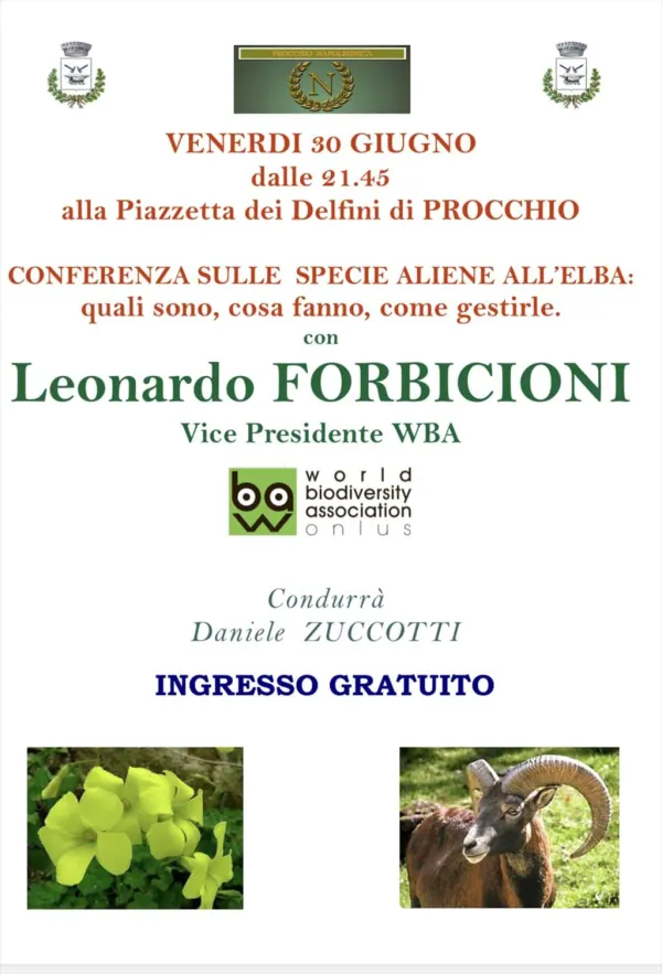 Procchio Napoleonica: Serata con Leonardo Forbicioni ed il racconto sulle specie aliene all'Elba