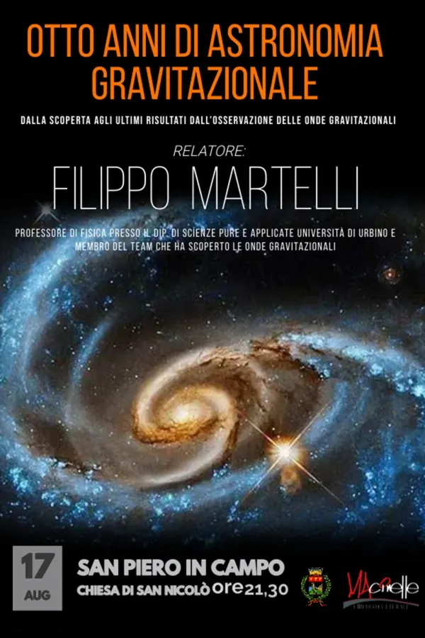 Otto anni di astronomia gravitazionale: incontro con Filippo Martelli