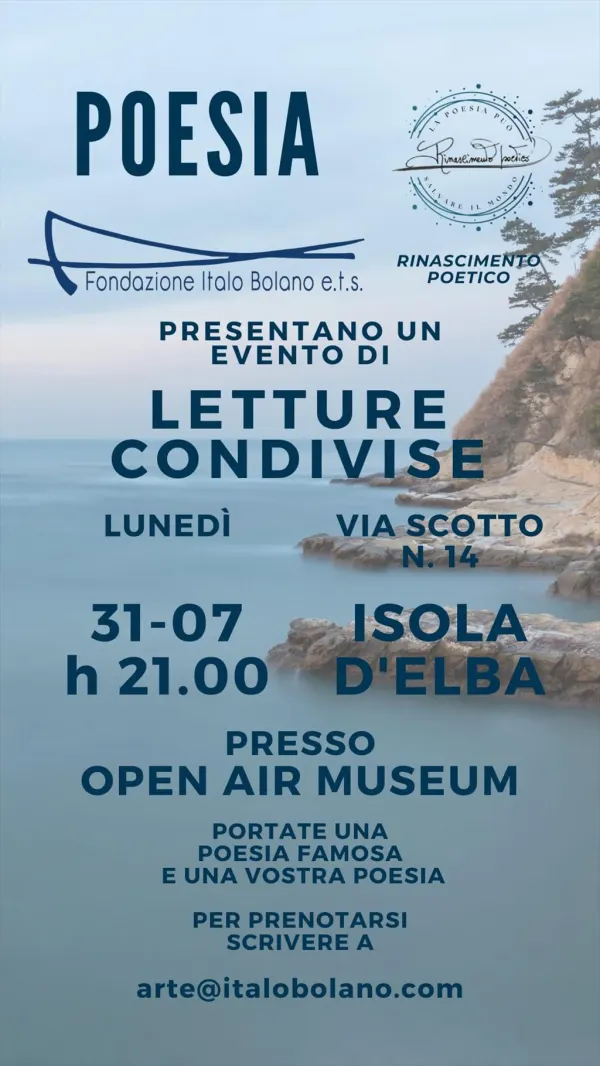 All’Open Air Museum Italo Bolano torna la Poesia con Rinascimento Poetico e Accademia del Bello