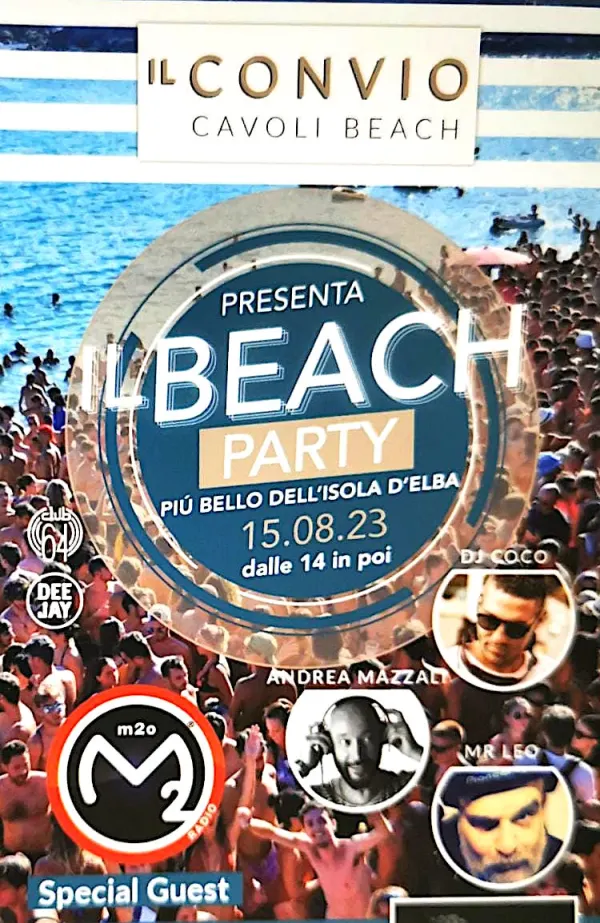 Il Beach Party più bello dell'Isola d'Elba