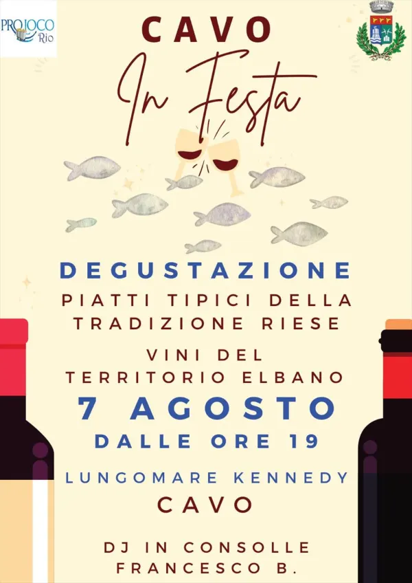 Cavo in Festa: Degustazione piatti tipici riesi con Dj Francesco B