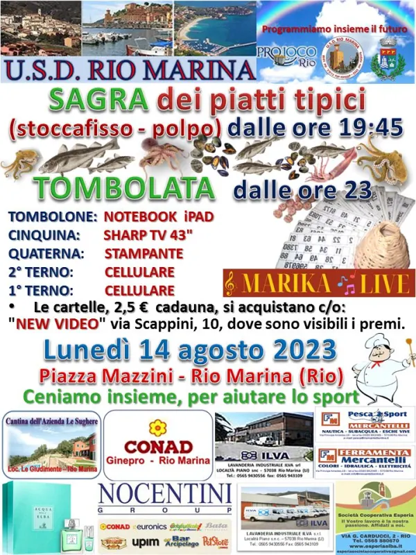 Sagra dei piatti tipici: Tombolata e musica live con Marika