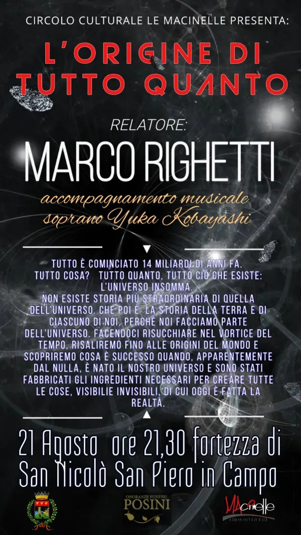 "L'origine di tutto quanto" - Marco Righetti