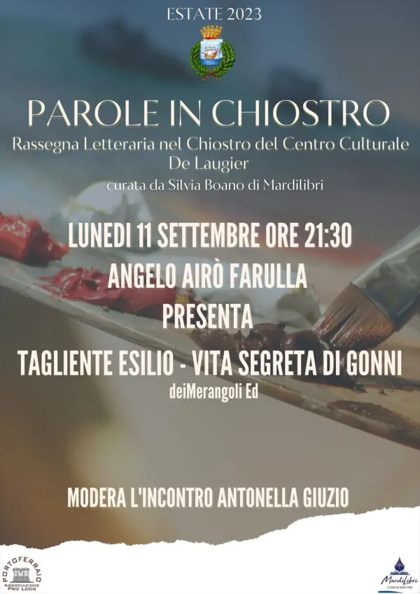 Parole in Chiostro - Tagliente esilio. Vita segreta di Gonni