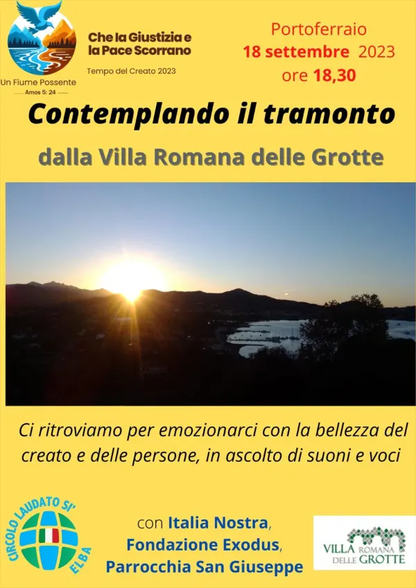 Contemplando il tramonto dalla Villa Romana delle Grotte